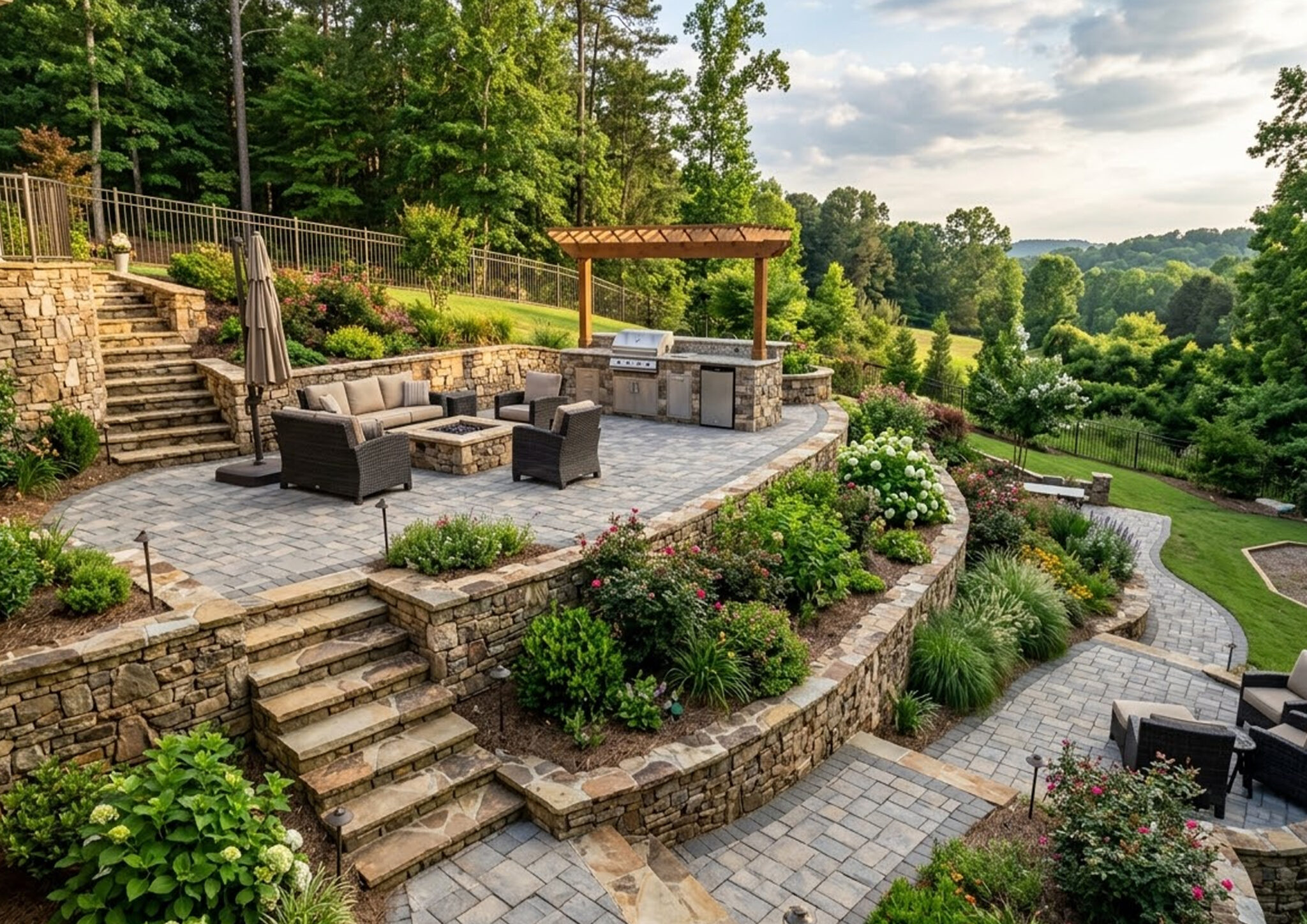 Backyard Design Ideas for Sloped Properties in Braselton GA
